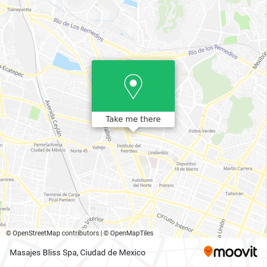 Mapa de Masajes Bliss Spa