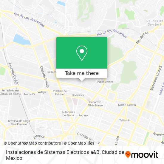 Instalaciones de Sistemas Electricos a&B map