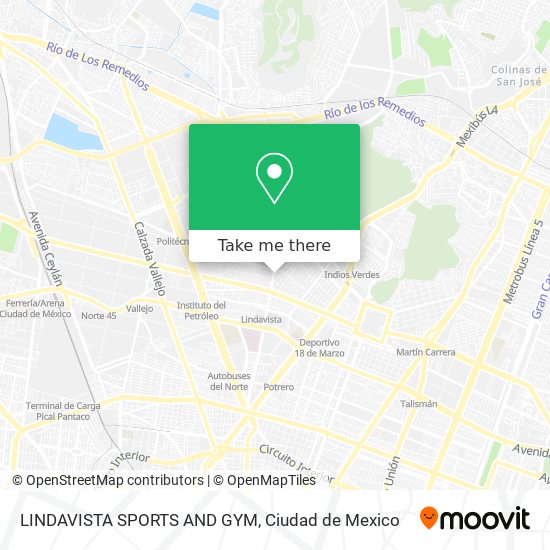 Mapa de LINDAVISTA SPORTS AND GYM