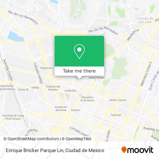 Enrique Bricker Parque Lin map