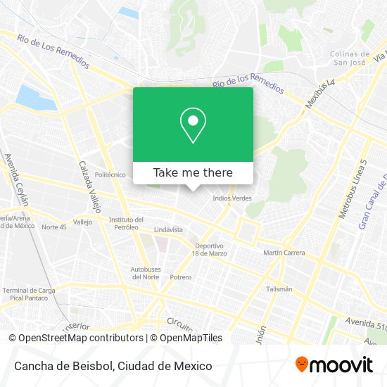 Cancha de Beisbol map