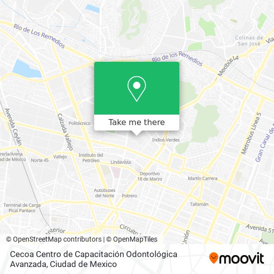 Cecoa Centro de Capacitación Odontológica Avanzada map