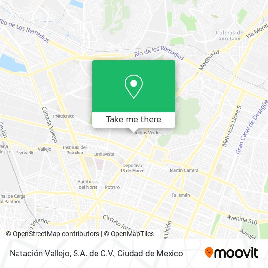 Natación Vallejo, S.A. de C.V. map