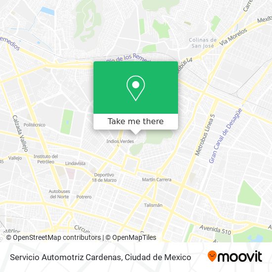 Servicio Automotriz Cardenas map