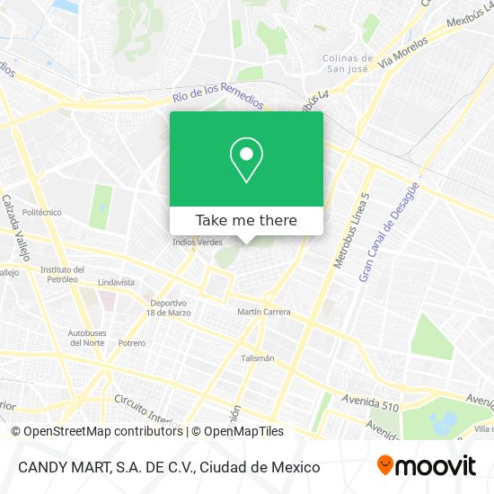 Mapa de CANDY MART, S.A. DE C.V.