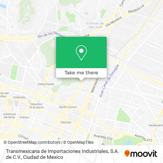 Transmexicana de Importaciones Industriales, S.A. de C.V. map