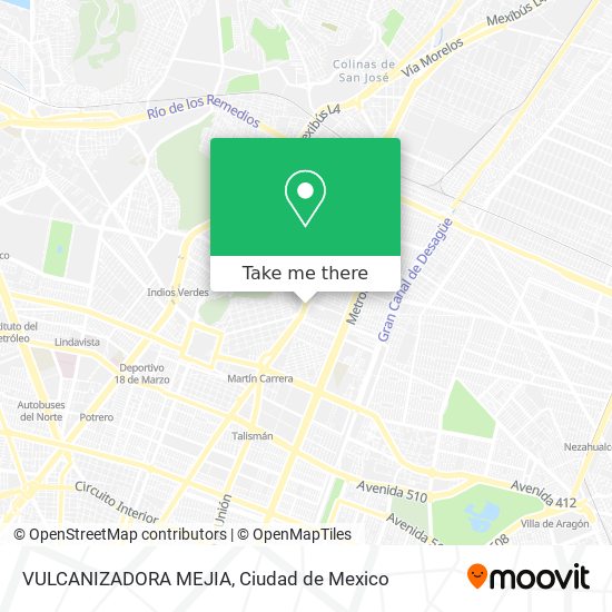 Mapa de VULCANIZADORA MEJIA