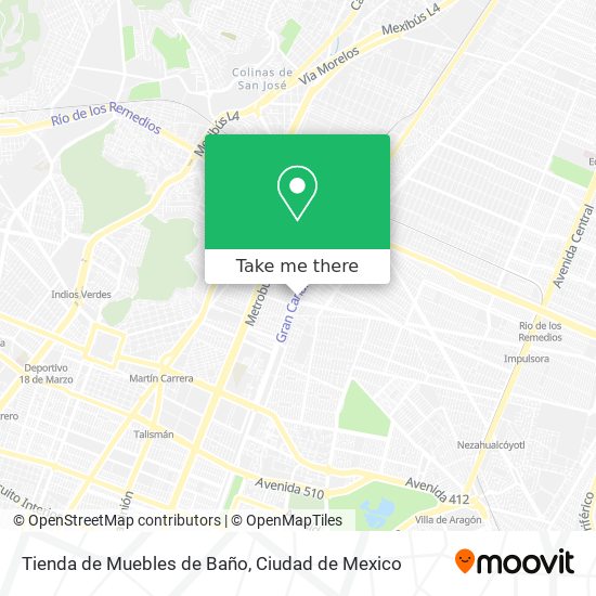 Mapa de Tienda de Muebles de Baño