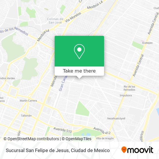 Sucursal San Felipe de Jesus map