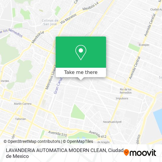 Mapa de LAVANDERIA AUTOMATICA MODERN CLEAN