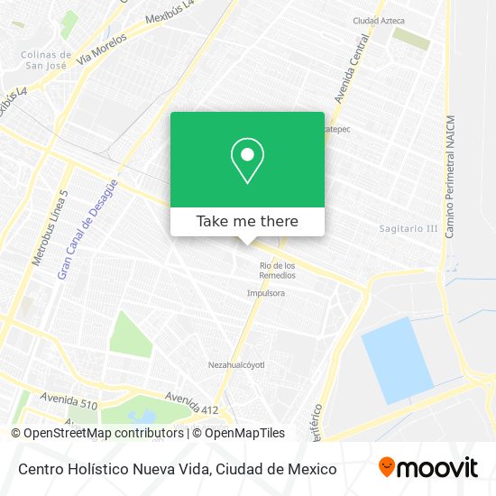 Mapa de Centro Holístico Nueva Vida