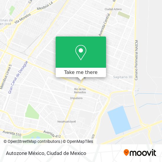 Mapa de Autozone México