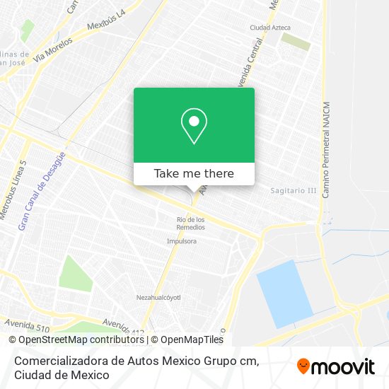 Comercializadora de Autos Mexico Grupo cm map