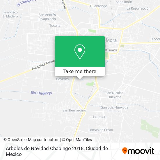 Mapa de Árboles de Navidad Chapingo 2018