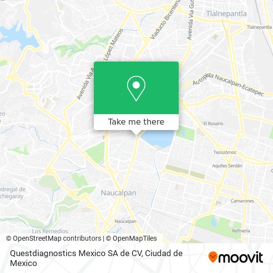 Mapa de Questdiagnostics Mexico SA de CV