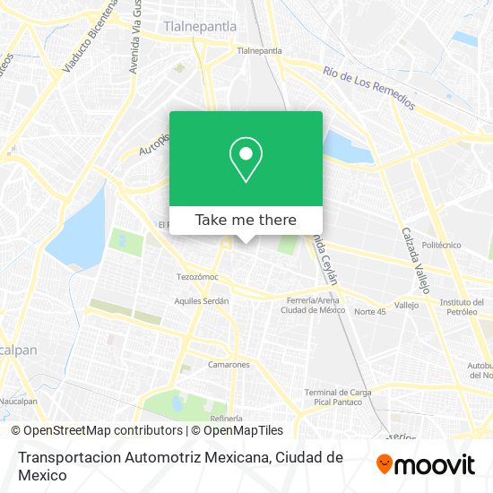 Transportacion Automotriz Mexicana map