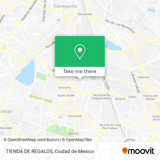 Mapa de TIENDA DE REGALOS