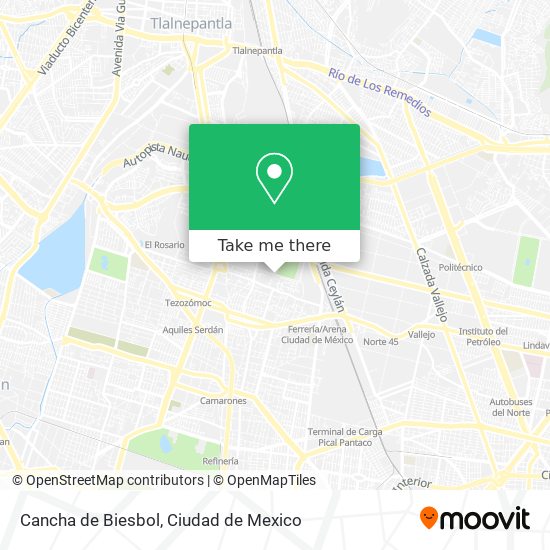 Cancha de Biesbol map