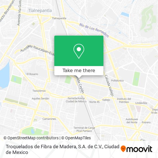 Troquelados de Fibra de Madera, S.A. de C.V. map