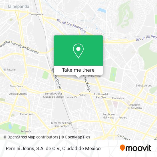 Mapa de Remini Jeans, S.A. de C.V.