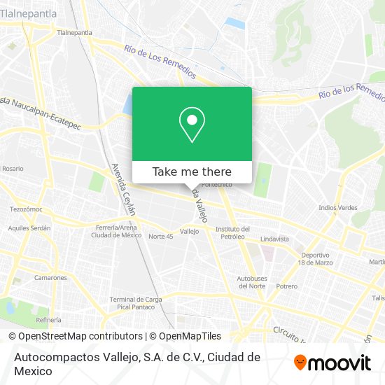 Mapa de Autocompactos Vallejo, S.A. de C.V.