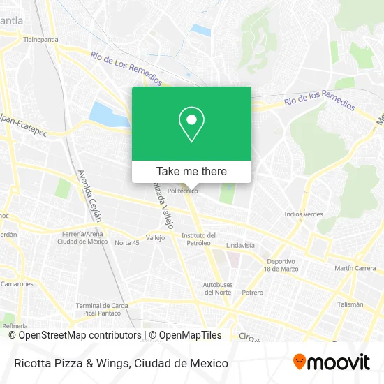 Ricotta Pizza & Wings map