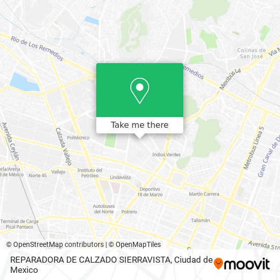 Mapa de REPARADORA DE CALZADO SIERRAVISTA