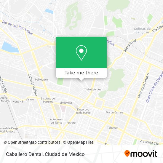 Caballero Dental map
