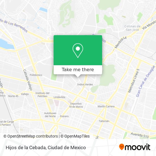 Mapa de Hijos de la Cebada