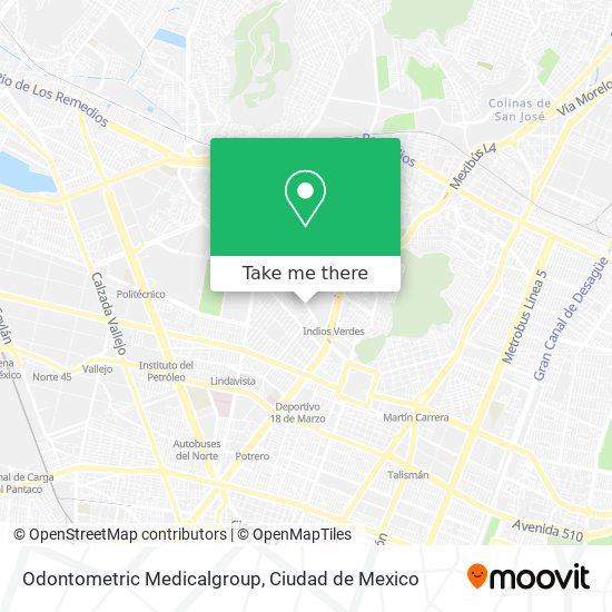 Mapa de Odontometric Medicalgroup