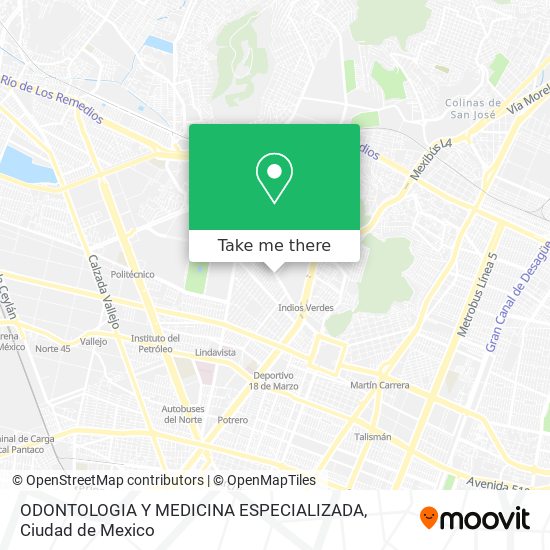 ODONTOLOGIA Y MEDICINA ESPECIALIZADA map