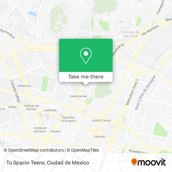 Mapa de Tu Spacio Teens