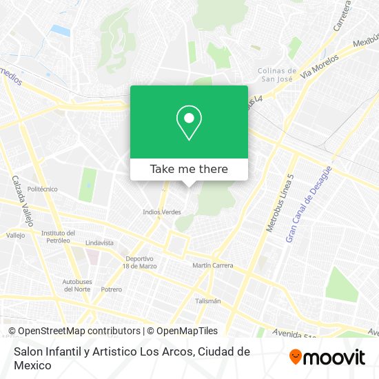Salon Infantil y Artistico Los Arcos map