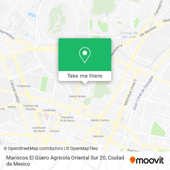 Mariscos El Güero Agricola Oriental Sur 20 map