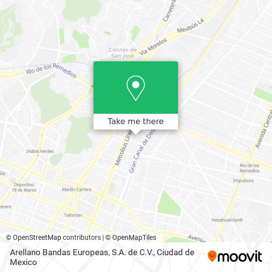 Arellano Bandas Europeas, S.A. de C.V. map