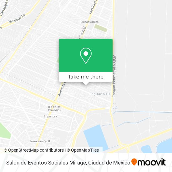 Mapa de Salon de Eventos Sociales Mirage