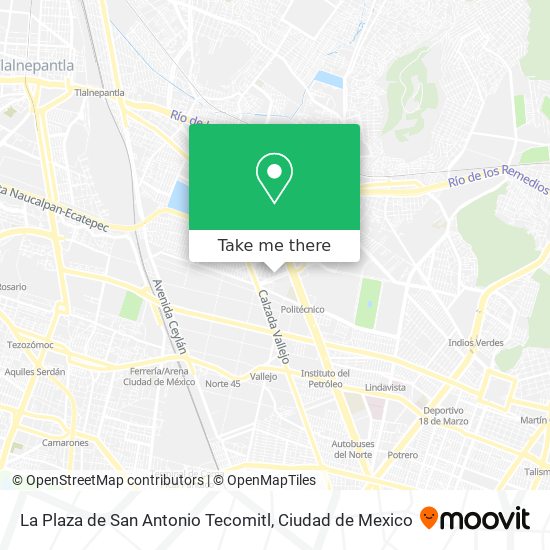 La Plaza de San Antonio Tecomitl map