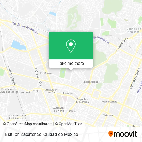 Esit Ipn Zacatenco map