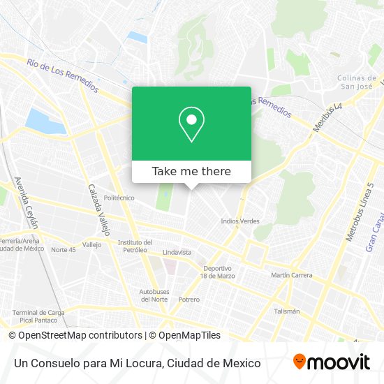 Mapa de Un Consuelo para Mi Locura