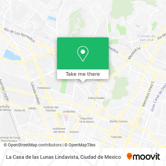 La Casa de las Lunas Lindavista map