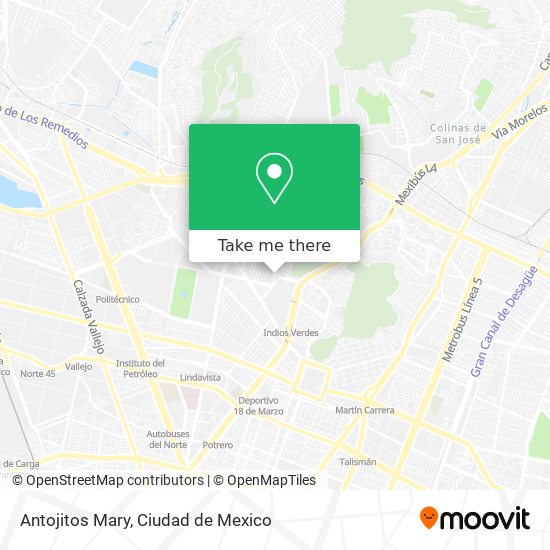 Antojitos Mary map