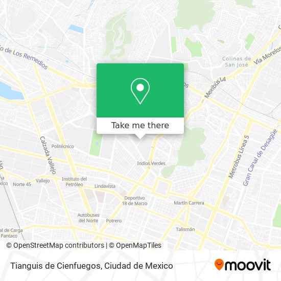 Tianguis de Cienfuegos map