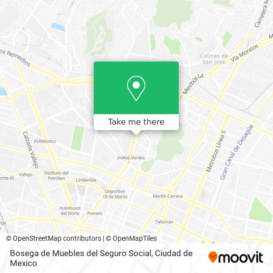 Bosega de Muebles del Seguro Social map