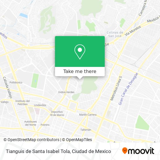 Mapa de Tianguis de Santa Isabel Tola