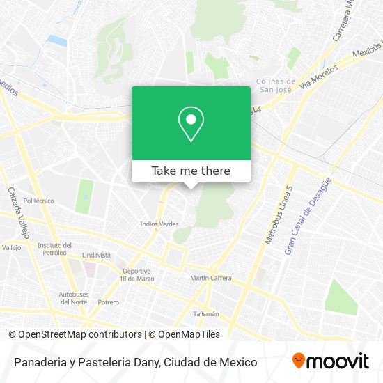 Mapa de Panaderia y Pasteleria Dany