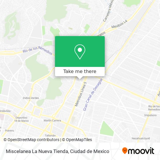 Mapa de Miscelanea La Nueva Tienda