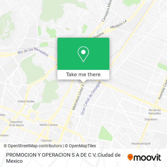 Mapa de PROMOCION Y OPERACION S A DE C V