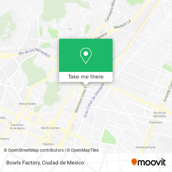 Mapa de Bowls Factory