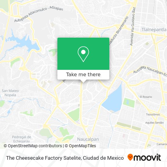 Mapa de The Cheesecake Factory Satelite