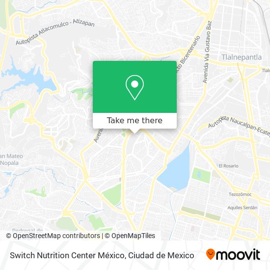 Mapa de Switch Nutrition Center México